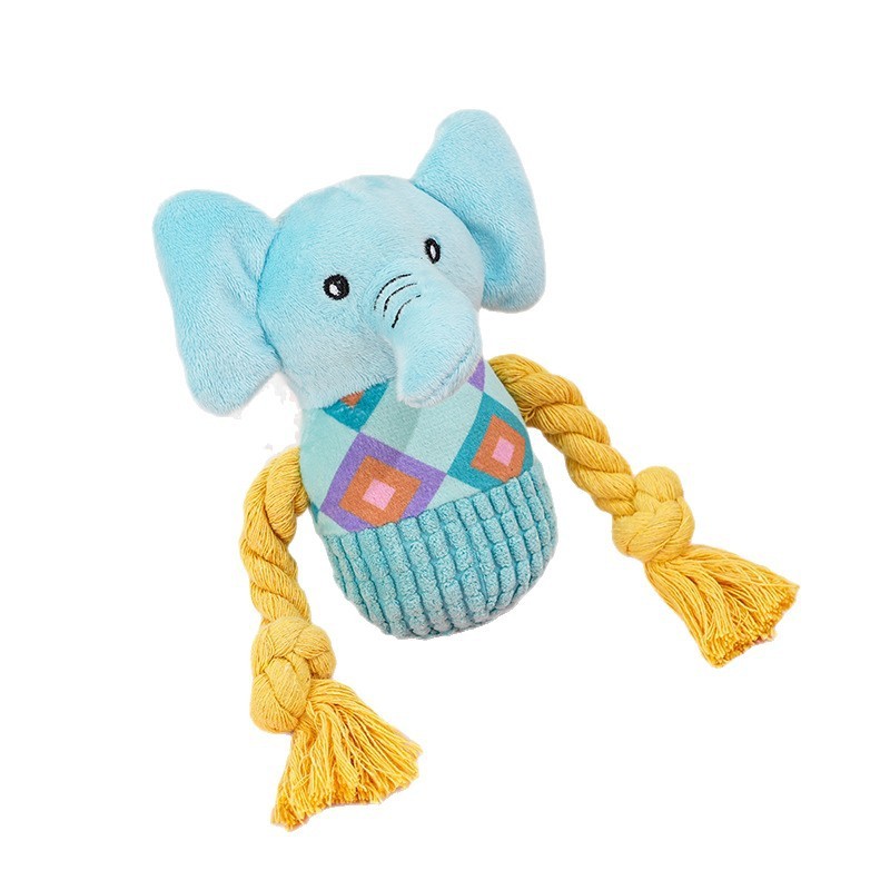Dog Training Toy Factory - Knot Sound Elephant Plush Squeak