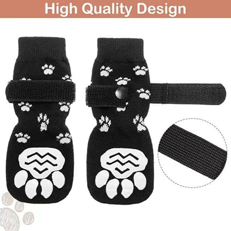 Dog Socks 4 Pack Supplier - Breathable Non-Slip Mute Foot Cover