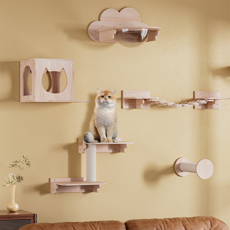 Wall-Mounted Cat Tree Supplier - Integrated Jumping Platform