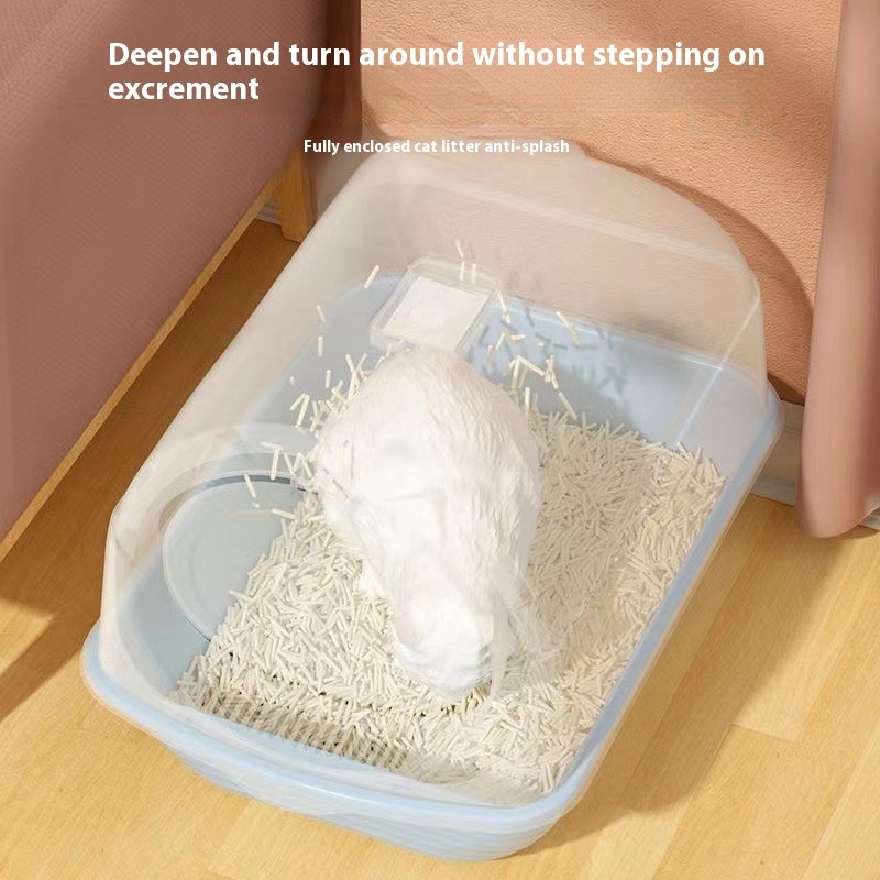 Extra Large Cat Litter Basin Supplier - Semi-Enclosed Eco-Friendly