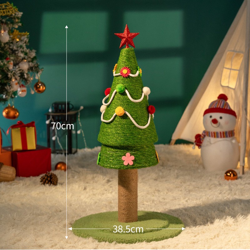 Christmas Tree Cat Tree Manufacturer - Natural Sisal Scratcher