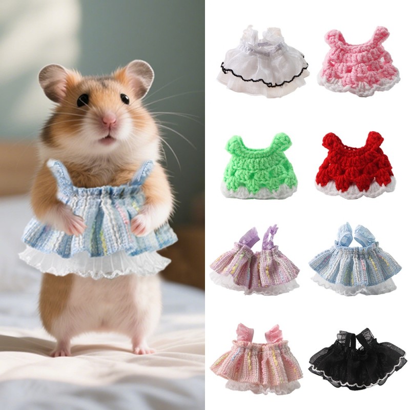 Hamster Dress Supplier - Knitted Lace Gauze Party Outfit