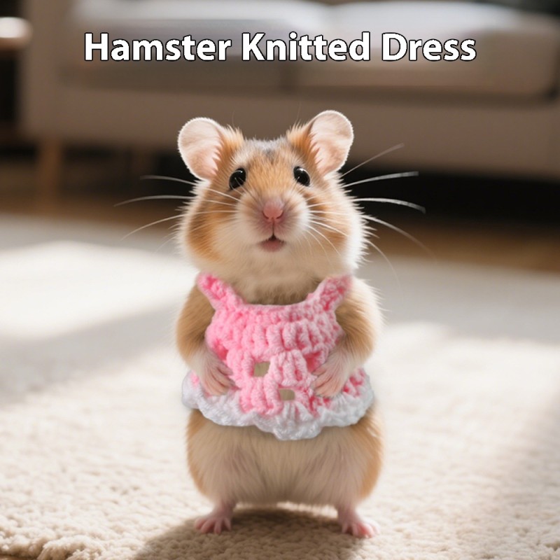 Hamster Dress Supplier - Knitted Lace Gauze Party Outfit