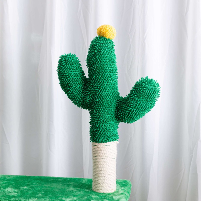 Luxury Cat Tree Factory - Multi-Layer Velvet Nest Cactus Column