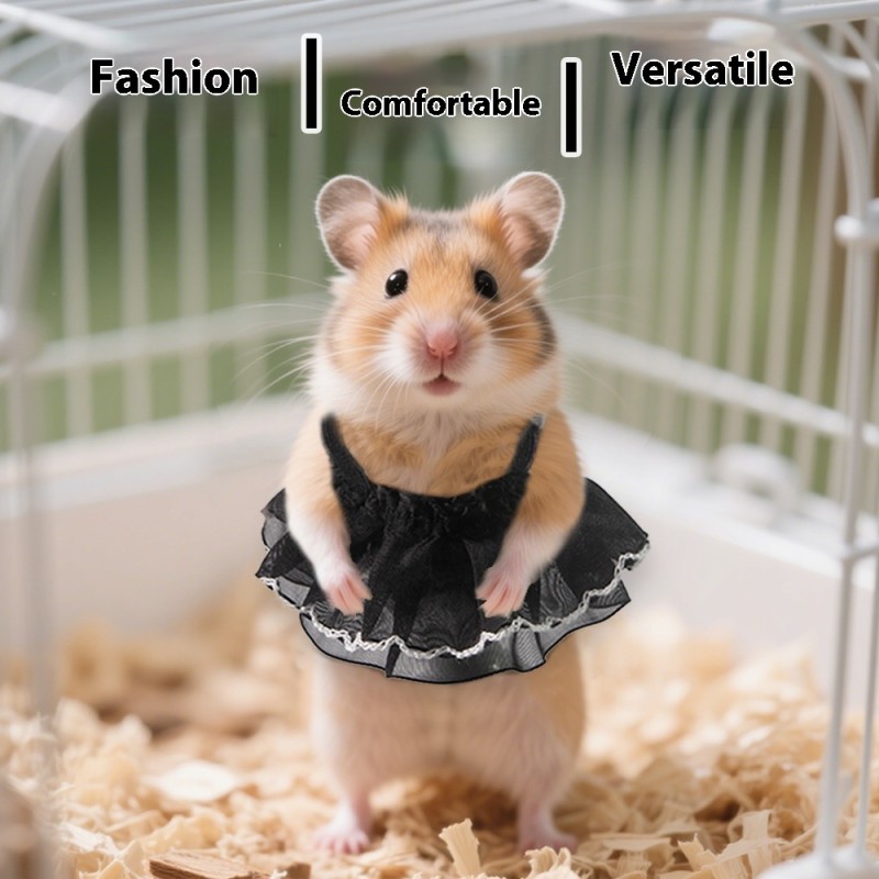 Hamster Dress Supplier - Knitted Lace Gauze Party Outfit