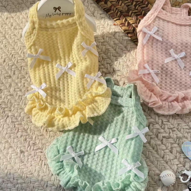 Teddy Dog Clothes Manufacturer - Cotton Striped Vest Summer