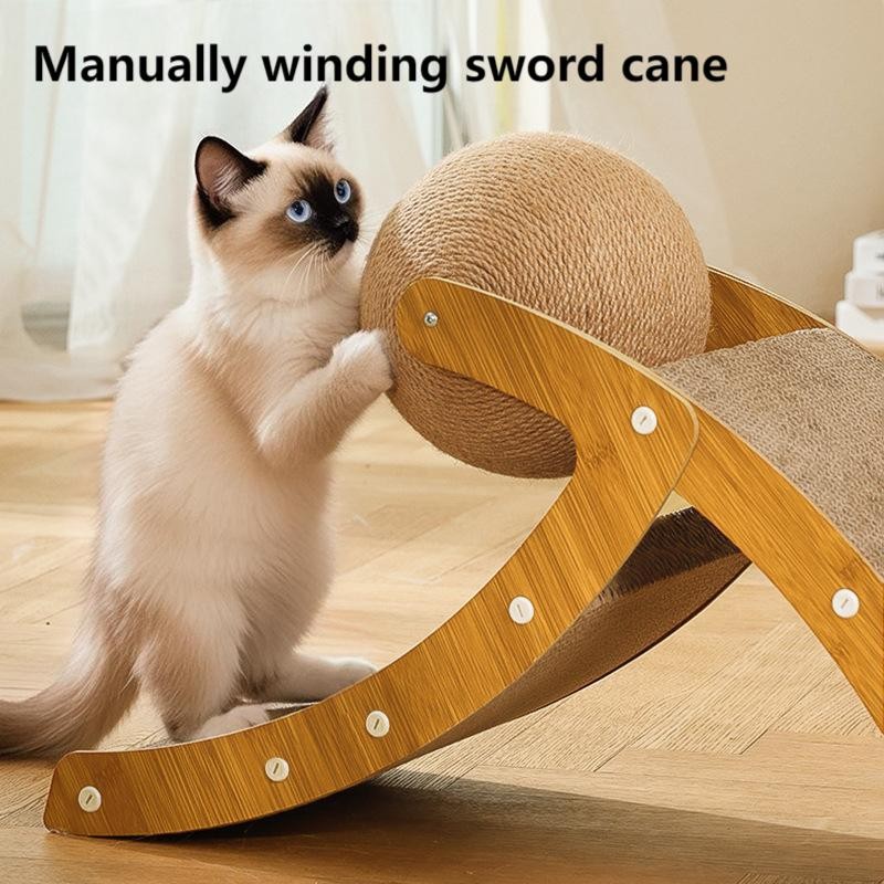 Vertical Cat Claw Board Supplier - Corrugated Paper Sisal Ball