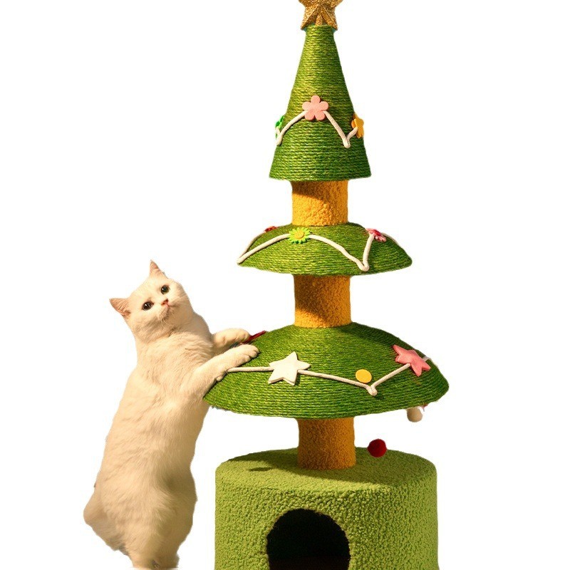 Christmas Tree Cat Tree Manufacturer - Natural Sisal Scratcher
