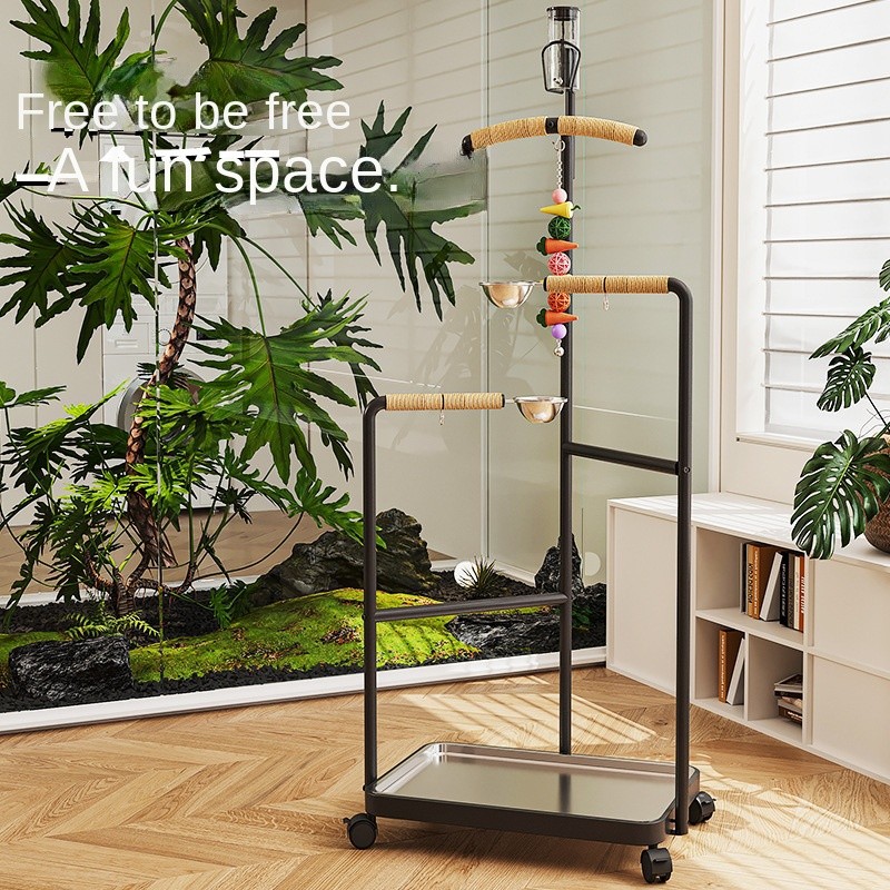 Parrot Bird Stand Supplier - Stainless Steel Movable Floor Support