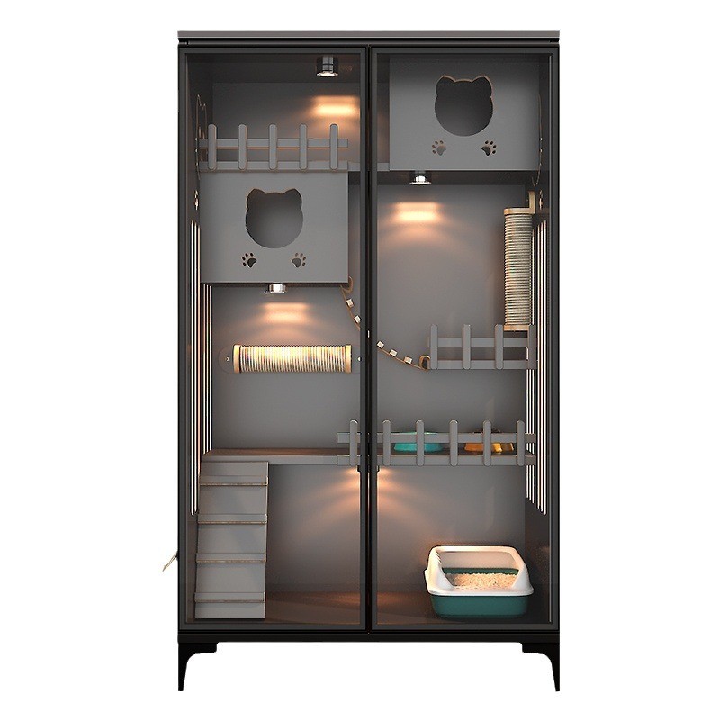 Solid Wood Cat House Manufacturer - Large Indoor Villa Furniture