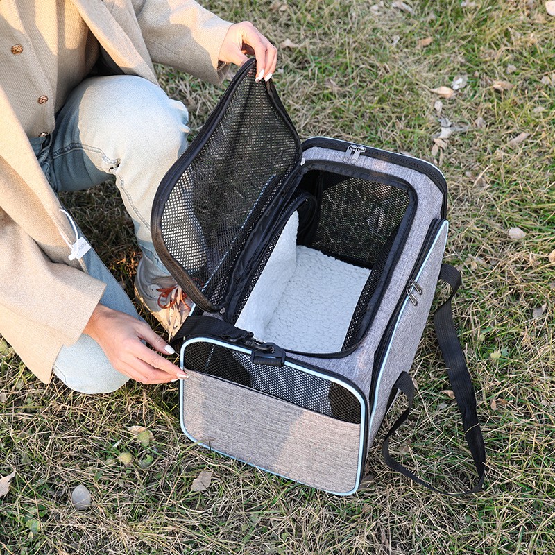 Cat Backpack Manufacturer - Expandable Button Closure Portable