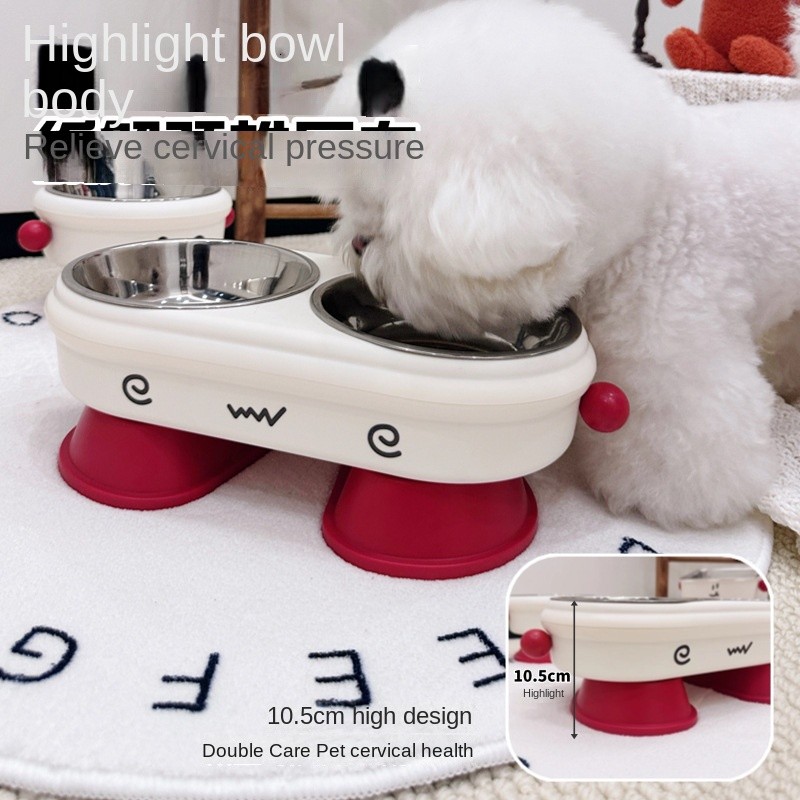 Double Pet Bowl Manufacturer - Stainless Steel Cervical Protection