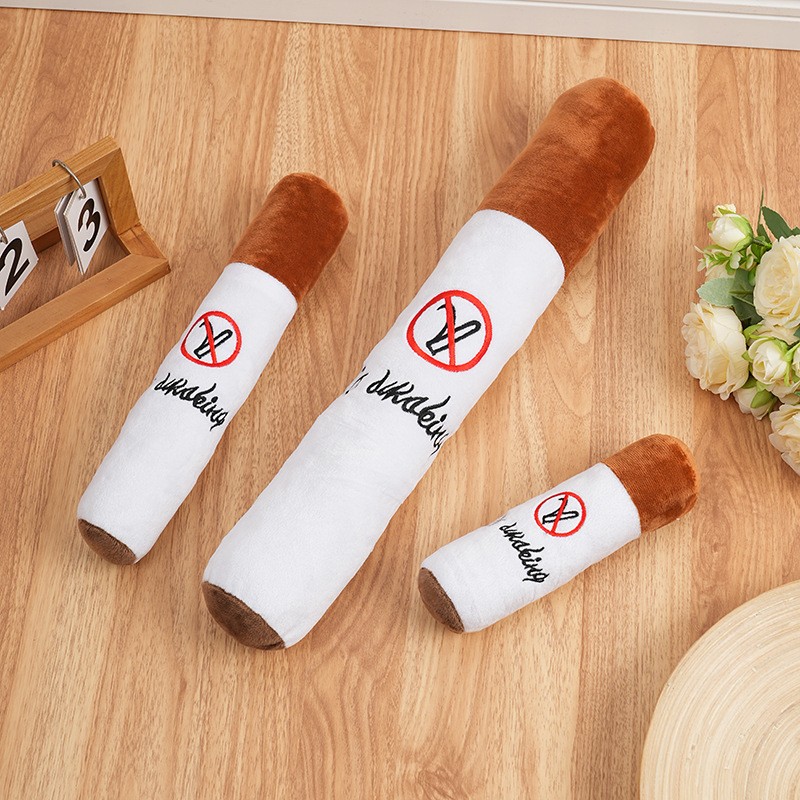 Pet Squeak Toy Supplier - Cute Shaped Molar Cigarette Pillow