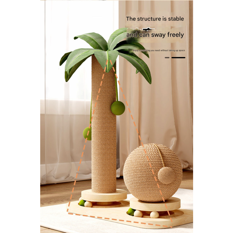 Cat Turntable Supplier - Solid Wood Scratching Column Climbing