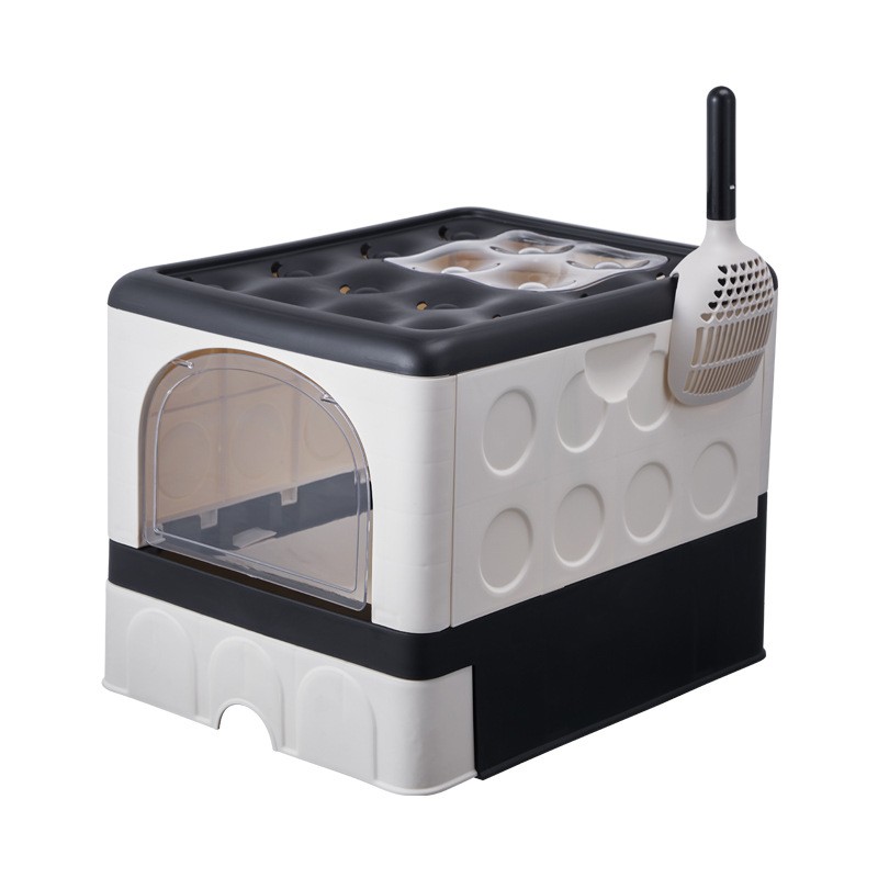 Cat Litter Box Factory - Folding Enclosed Anti-Sand Deodorant