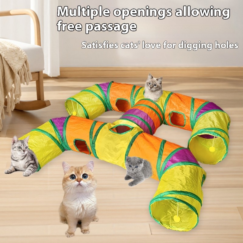 Cat Nest Toy Factory - Foldable Tunnel Set Mesh Cage