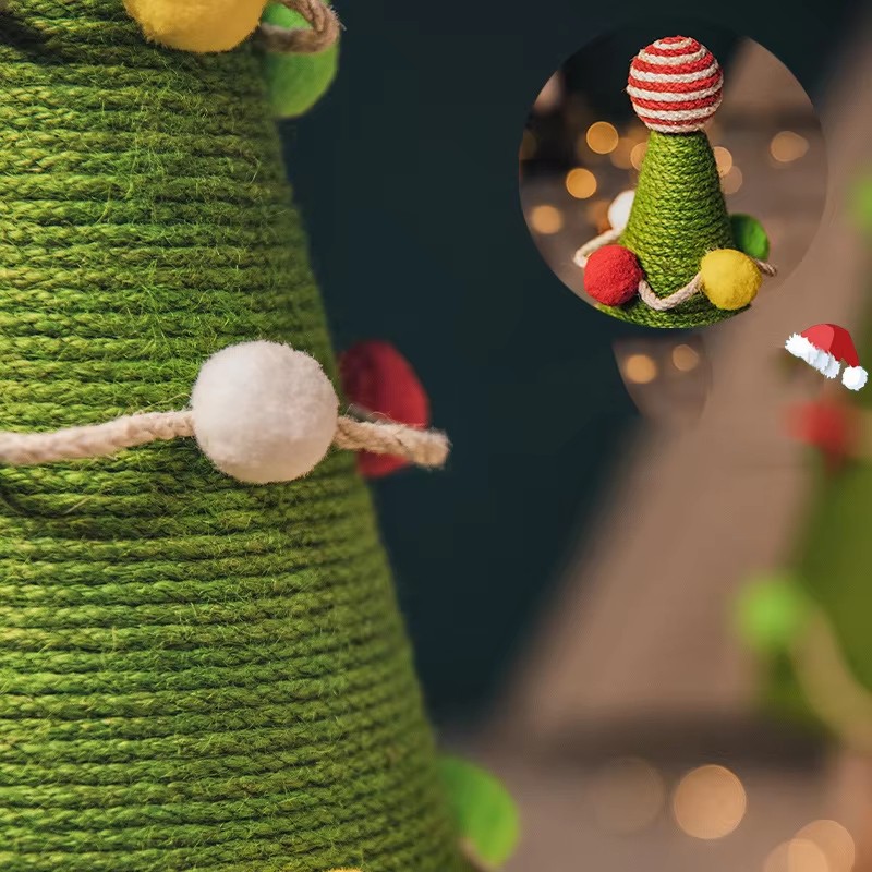 Sisal Cat Scratcher Factory - Christmas Tree Shape Post Column