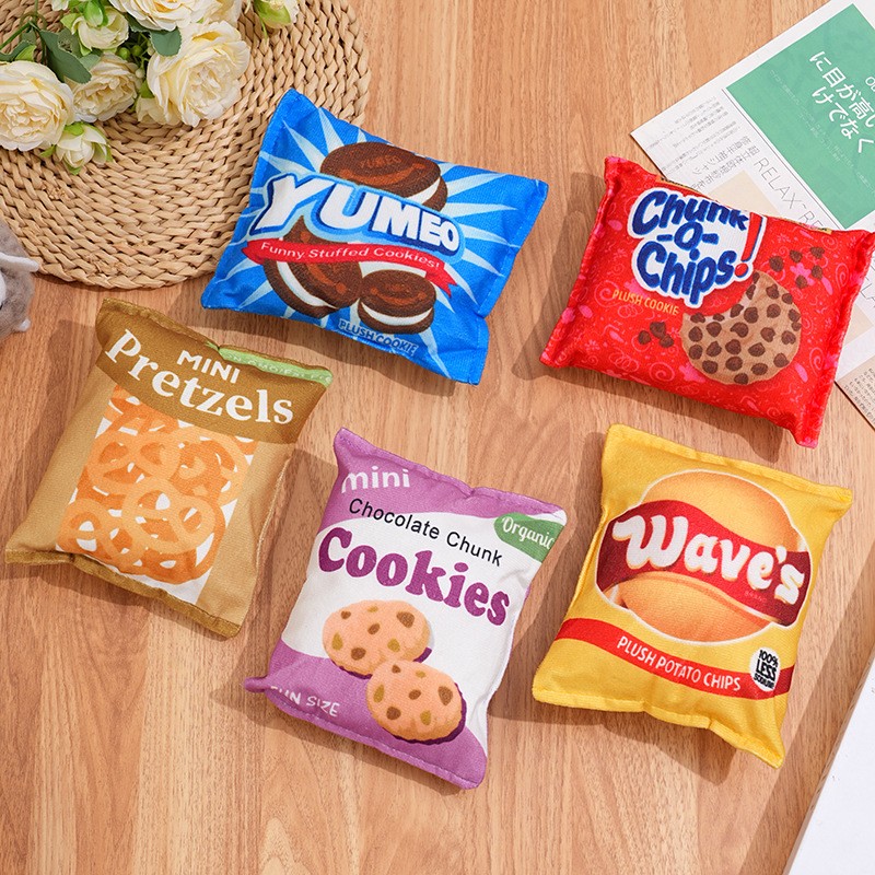 Soft Plush Dog Toys Supplier - Potato Chips Series Tear-Resistant