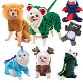 Four-Legged Pet Clothes Factory - Cotton-Padded Cartoon Transform