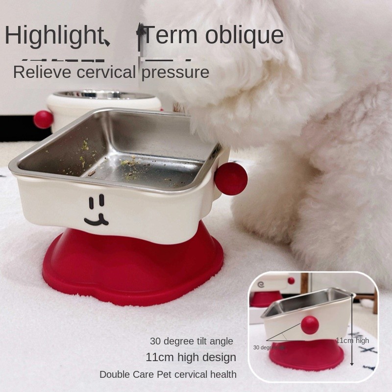Pet Bowl Supplier - High-Foot Double-Layer Eco-Friendly