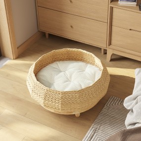 Eco-Friendly Cat Nest Manufacturer - Woven Sleeping Bed Round
