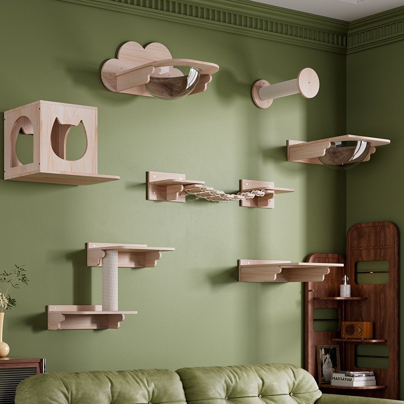 Wall-Mounted Cat Tree Supplier - Integrated Jumping Platform