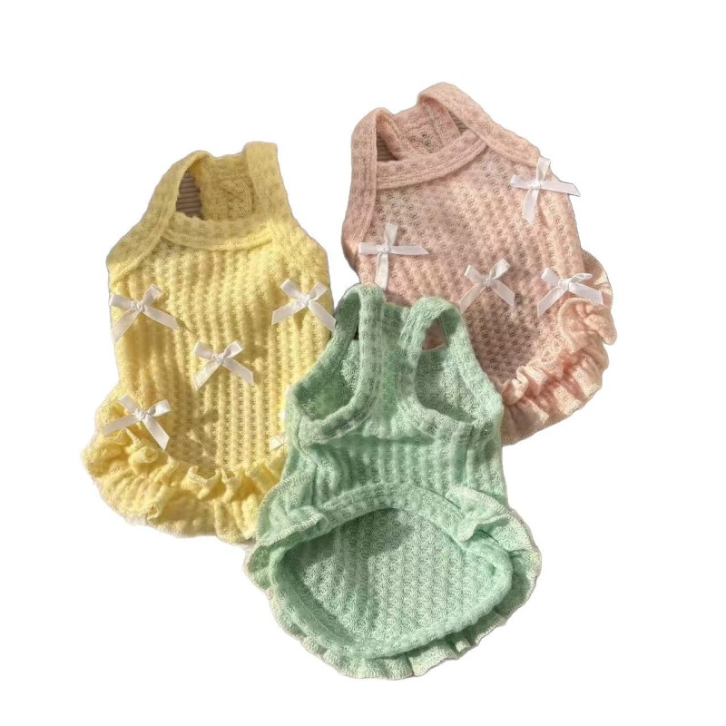 Teddy Dog Clothes Manufacturer - Cotton Striped Vest Summer