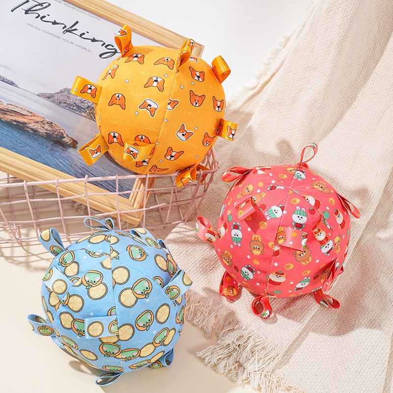 Plush Dog Toy Manufacturer - Cotton Squeak Ball Ring Sound