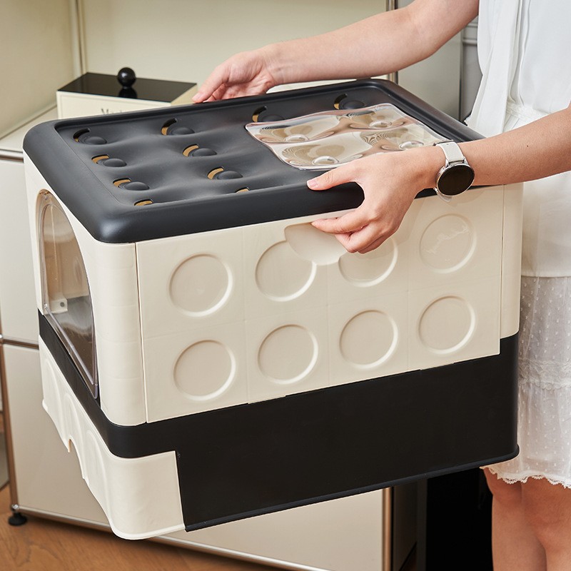 Cat Litter Box Factory - Folding Enclosed Anti-Sand Deodorant