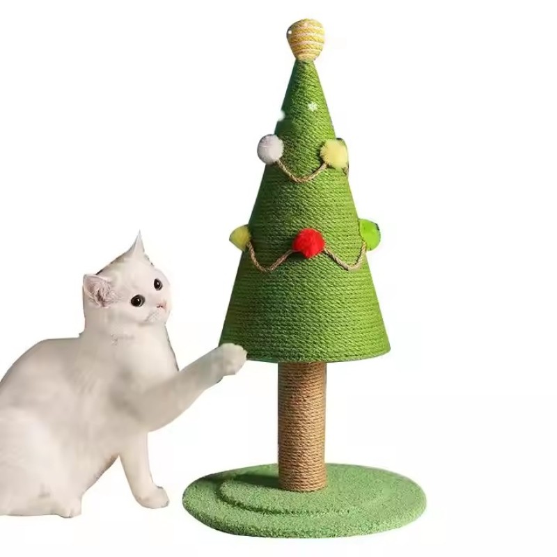 Sisal Cat Scratcher Factory - Christmas Tree Shape Post Column