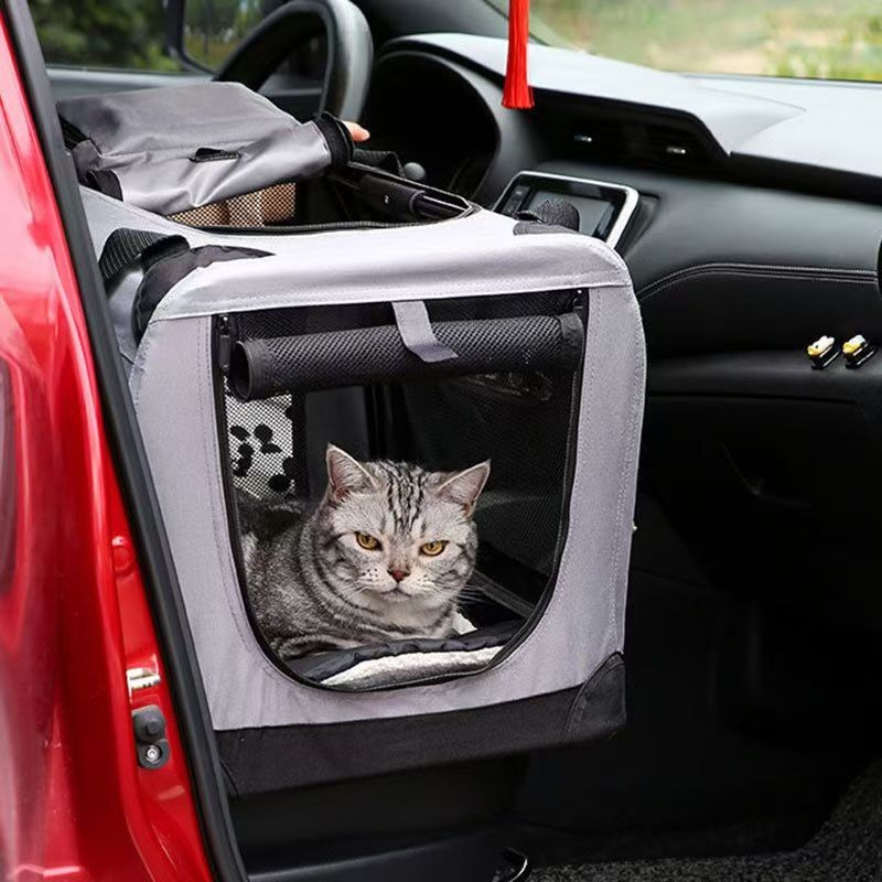 Pet Travel Cage Supplier - Foldable Car Carrier Companion