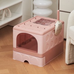 Cat Litter Box Factory - Folding Enclosed Anti-Sand Deodorant