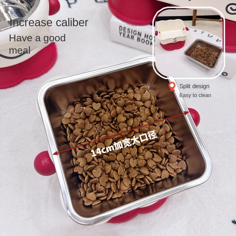 Pet Bowl Supplier - High-Foot Double-Layer Eco-Friendly