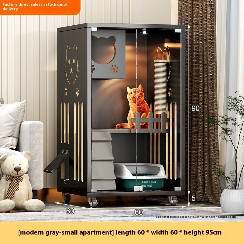 Solid Wood Cat House Manufacturer - Large Indoor Villa Furniture