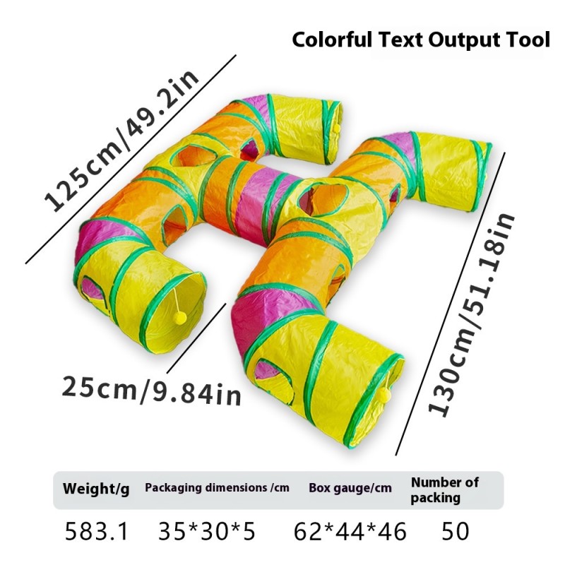 Cat Nest Toy Factory - Foldable Tunnel Set Mesh Cage