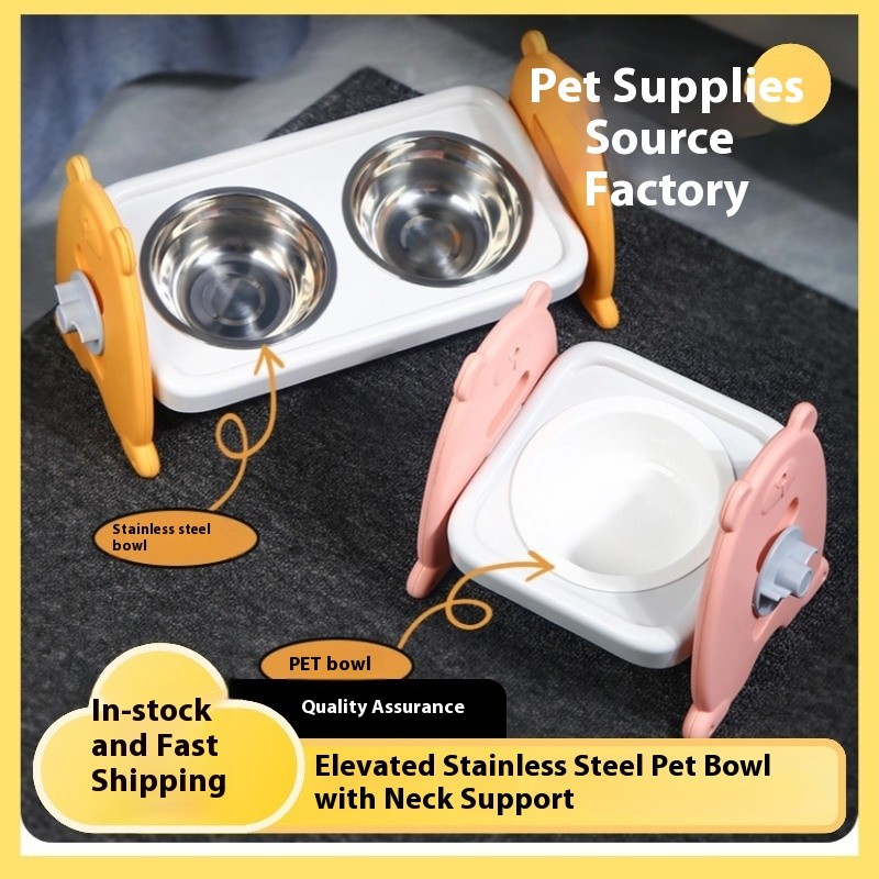 Adjustable Pet Bowl Supplier - Stainless Steel Anti-Black Mouth