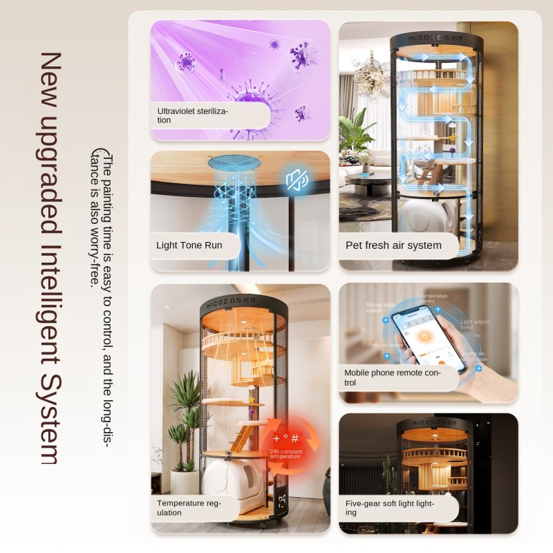 Cat Villa Manufacturer - Luxury Glass Indoor Cage Year-Round