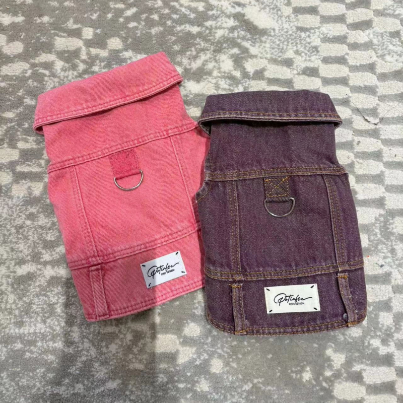 Dog Jacket Supplier - Washed Cotton Denim Classic Winter