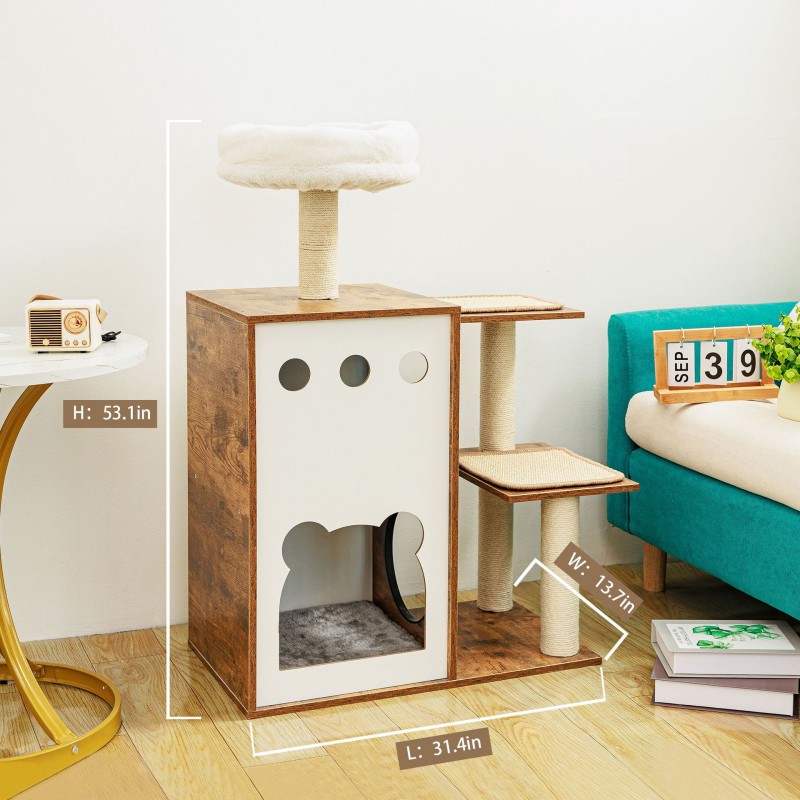 Cat Climbing Frame Supplier - Hemp Material Rounded Corners Safe