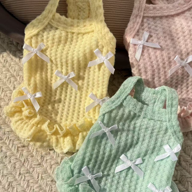 Teddy Dog Clothes Manufacturer - Cotton Striped Vest Summer