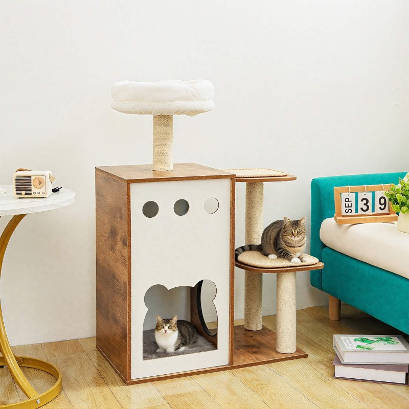 Cat Climbing Frame Supplier - Hemp Material Rounded Corners Safe