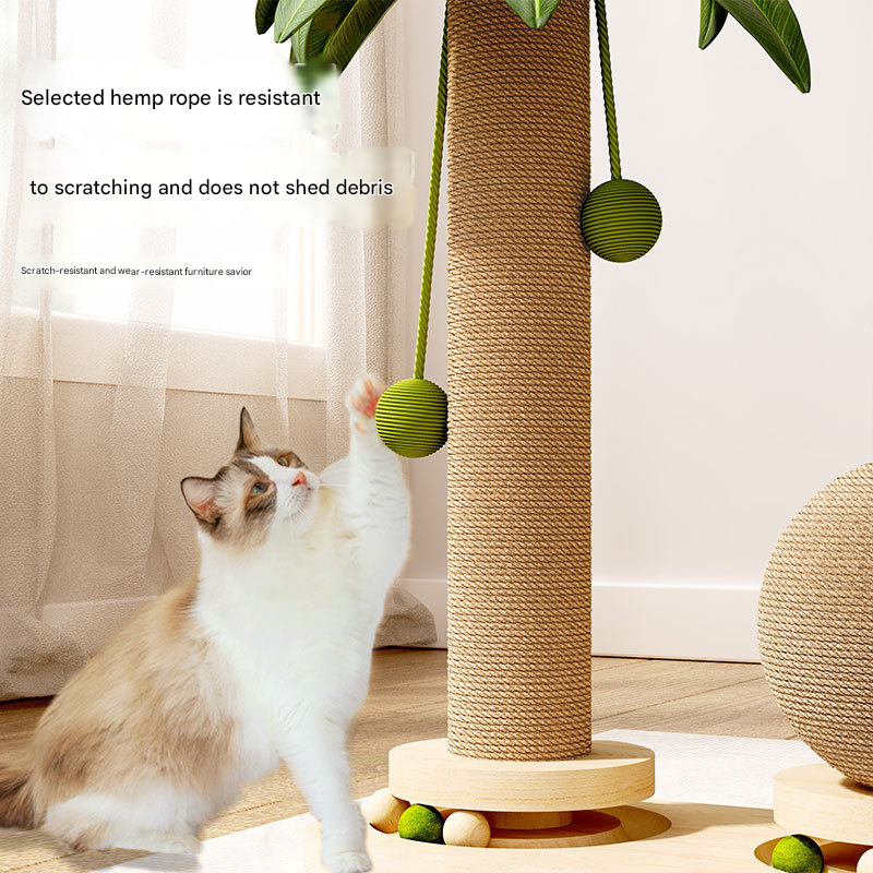 Cat Turntable Supplier - Solid Wood Scratching Column Climbing