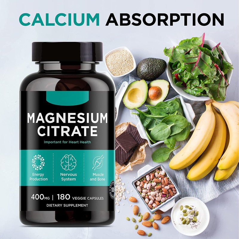 Magnesium Citrate Factory - OEM Heart Muscle Nerve Support