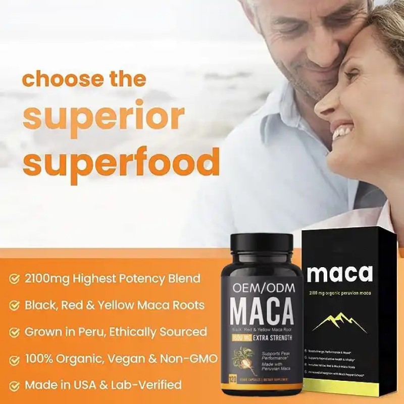Black Maca Capsules Manufacturer - OEM Men Health Supplement