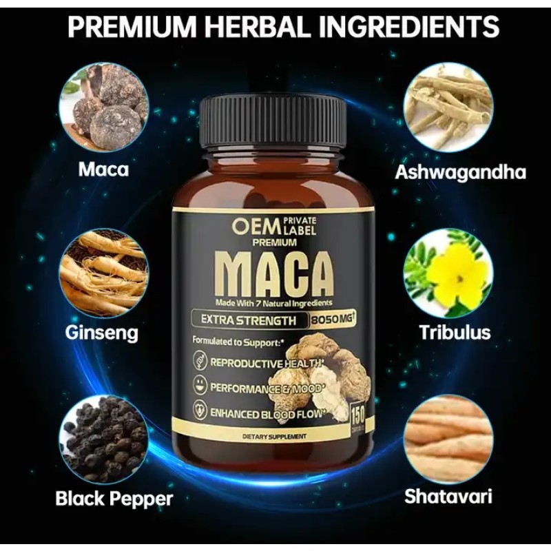 Energy Gummies Supplier - OEM Black Maca Root Vitality
