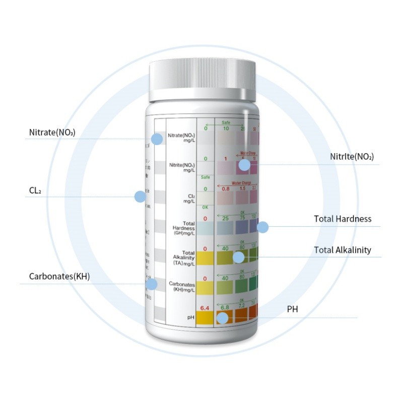 Aquarium Test Strips Factory - OEM 7 in 1 Water pH Kit