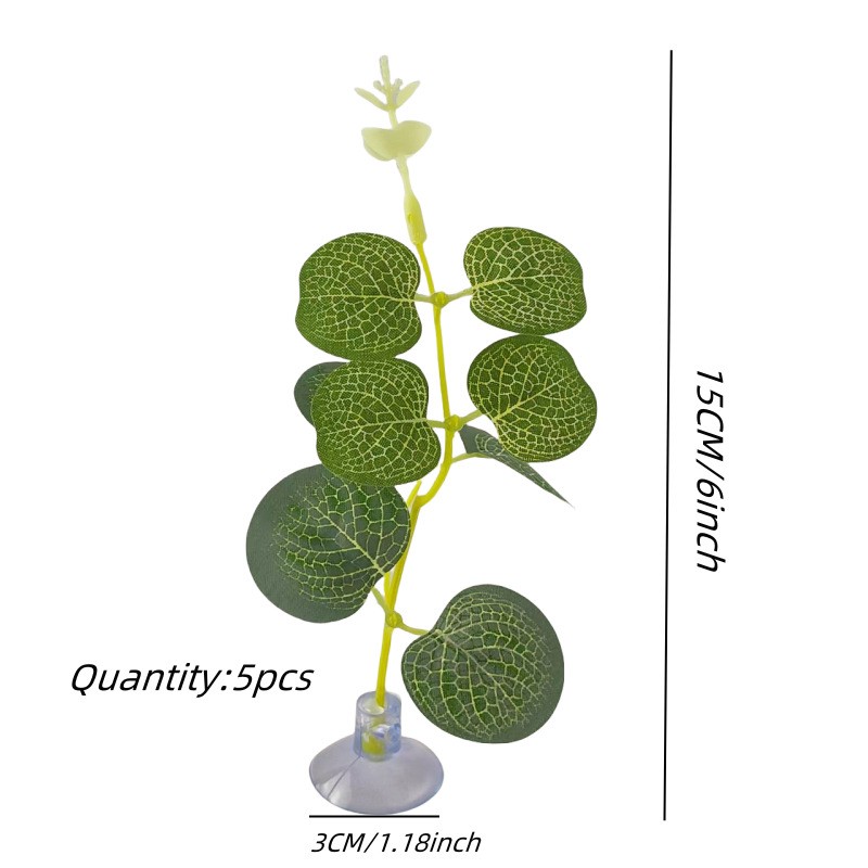 Aquarium Plant Supplier - OEM Suction Cup Eucalyptus Leaves