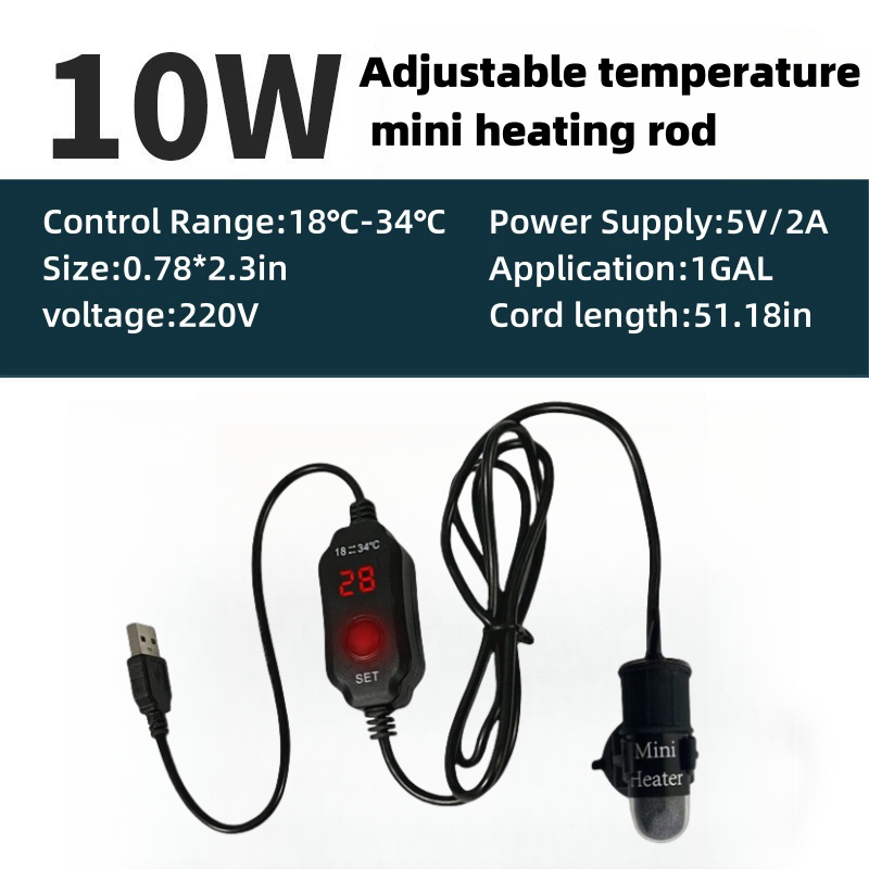 USB Aquarium Heater Supplier - OEM Mini 10W Glass Heater