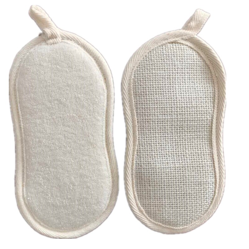 Natural Loofah Supplier - Oval Body Scrubber 4x6 Custom Logo