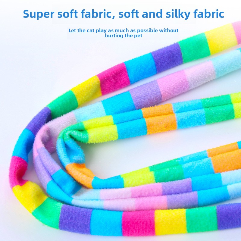 Cat Chew Toys Manufacturer - Rainbow Cloth Strips Durable Chew Custom